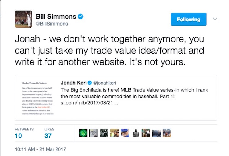Illustration for article titled Bill Simmons Shows Entire World His Ass
